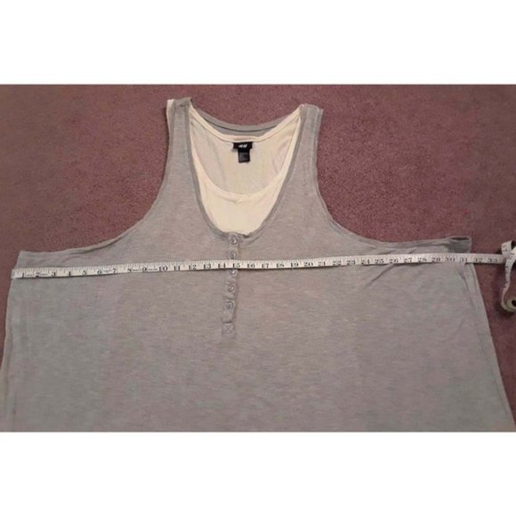 H&M Lagenlook draped Double Layer Tank dress sz L - Picture 10 of 13